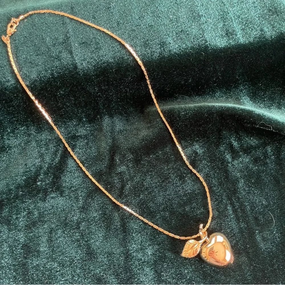 Vintage Monet Golden Apple Necklace